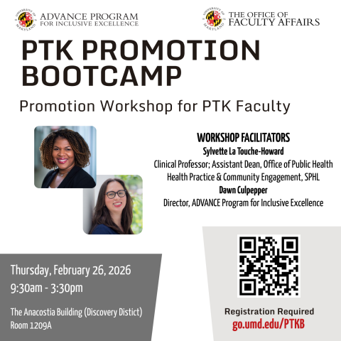 black white and grey image with two headshots of the facilitators and details about the workshop