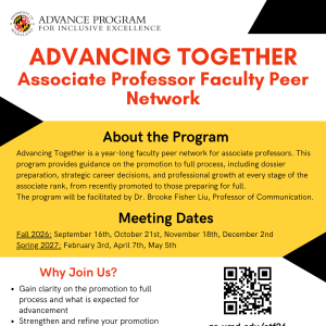 flyer with white background and red and black text